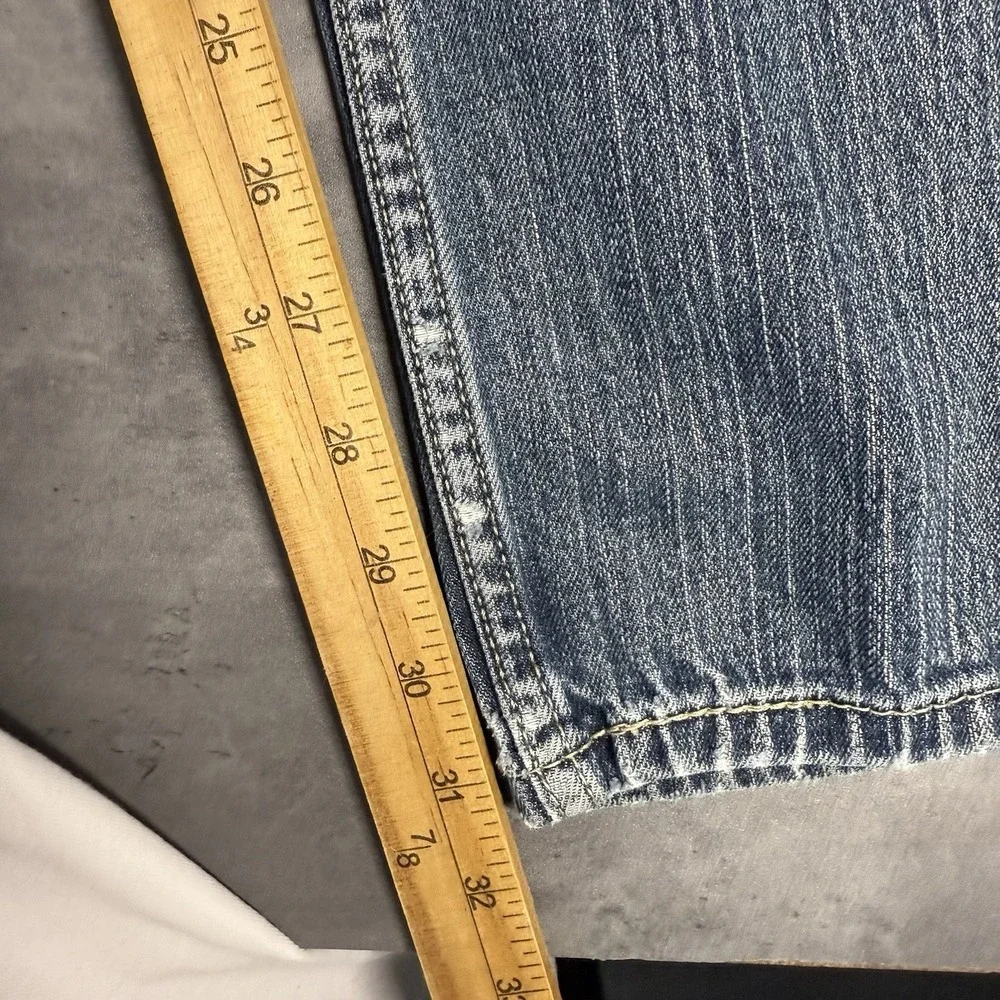 Levi's‎ 505 Blue Jeans 36x32 Blue Denim Dark Wash Regular Straight Fit Cowboy